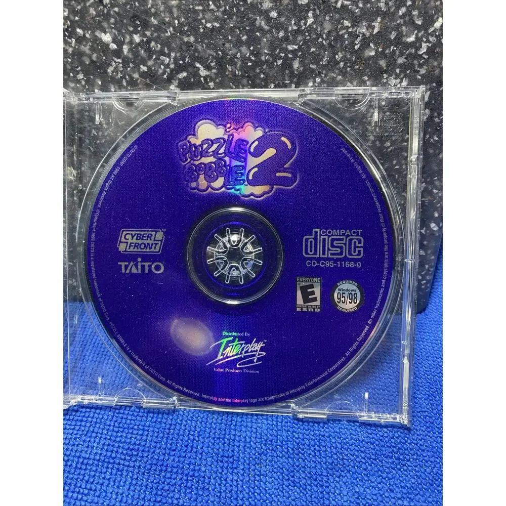 Puzzle Bobble 1 & 2 (PC 1999 CD-ROM Set) Tile-Matching Arcade Classic Windows 98